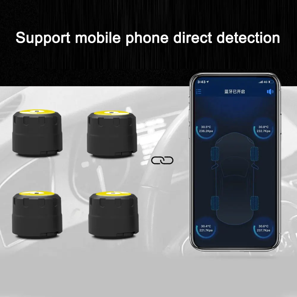 Автомобильный внешний датчик TPMS Bluetooth 4 0 система мониторинга давления в шинах BLE с