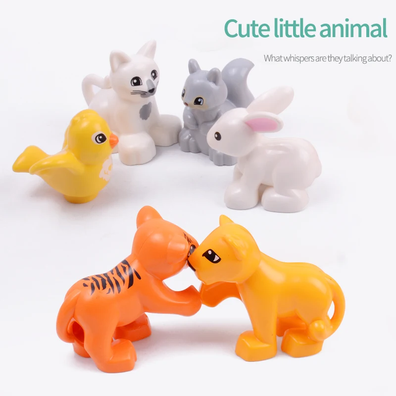 Animal Series Model Figures Big Building Blocks Animals Educational Toys For Kids Children Gift Compatible With Duploe | Игрушки и хобби