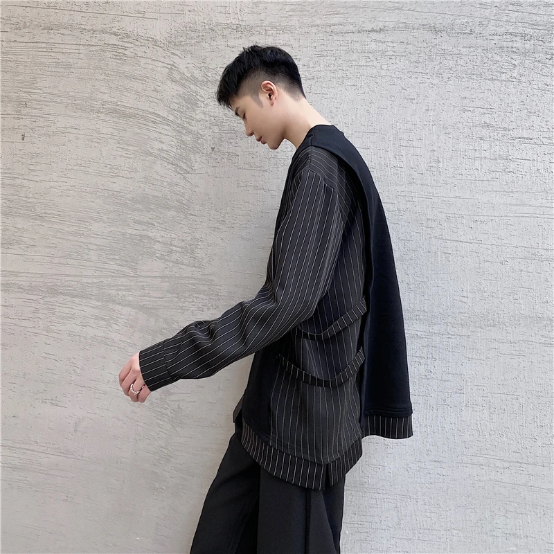 Толстовка мужская в полоску с длинным рукавом стиле хип-хоп | Мужская одежда