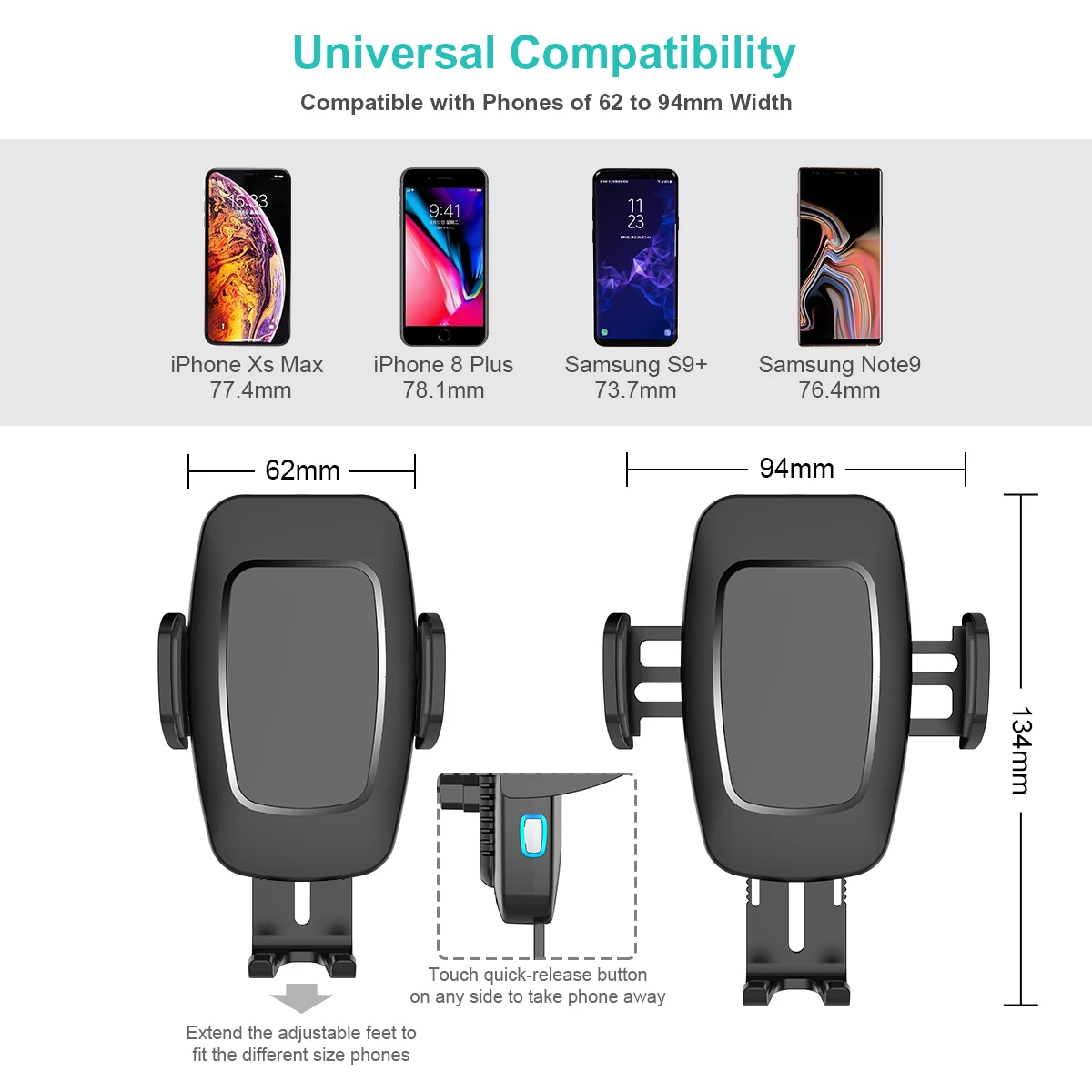 

Ockered 10W Qi Car Wireless Charger For i Phone Wireless Car Charger Holder Super Fast Sensor Car Phone Holder Mount For Samsung