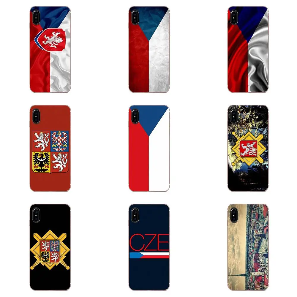 Мягкие чехлы для телефонов Apple iPhone X XS Max XR 4 4S 5 5C 5S SE 6 6S 7 8 Plus Чешской Республики с