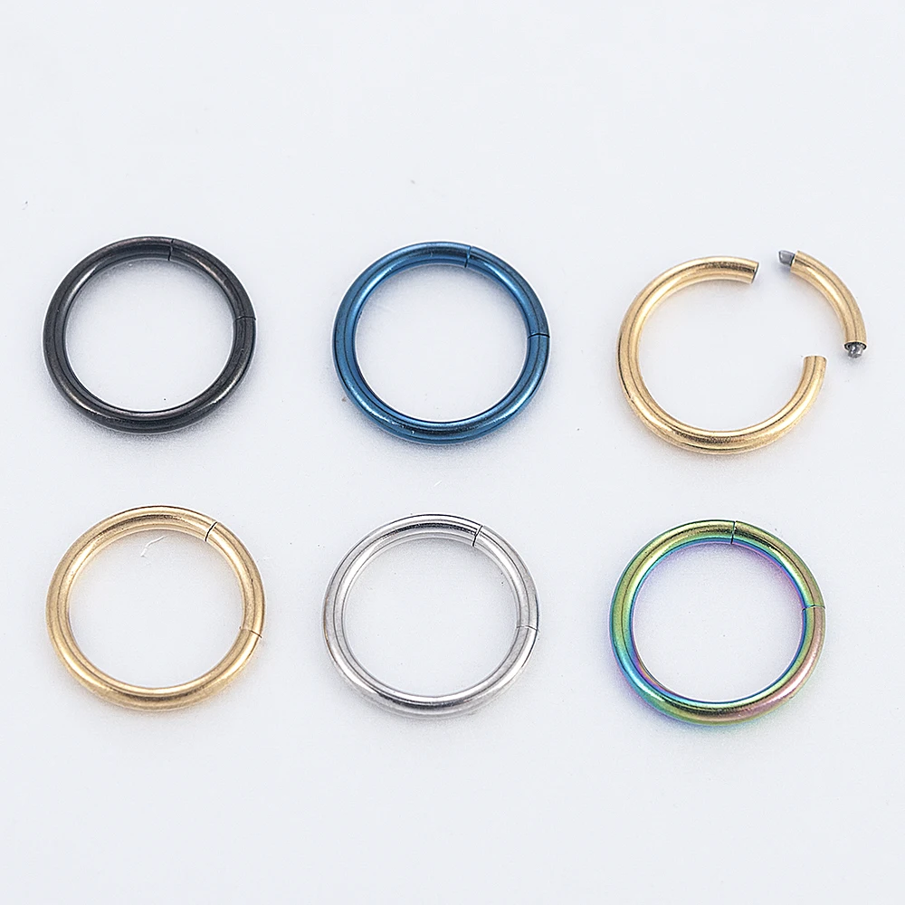 Классический шарнирный бесшовный сегмент кольцо хирургический стальной нос