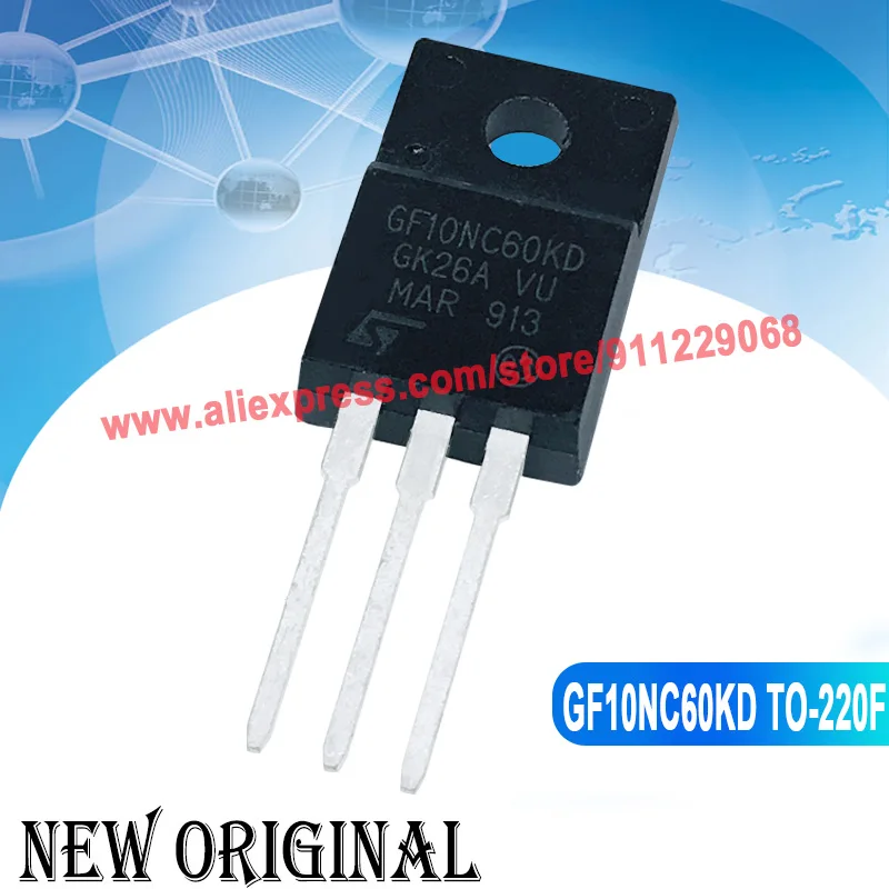 (5 шт.) GF10NC60KD STGF10NC60KD TO-220F 600V 6A (5 шт.) GF10NC60KD STGF10NC60KD TO-220F 600V 6A