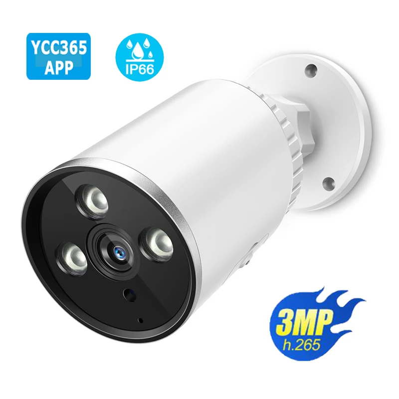 YCC365 1536P камера WiFi 3.0MP Водонепроницаемая цилиндрическая ip наружная Камера