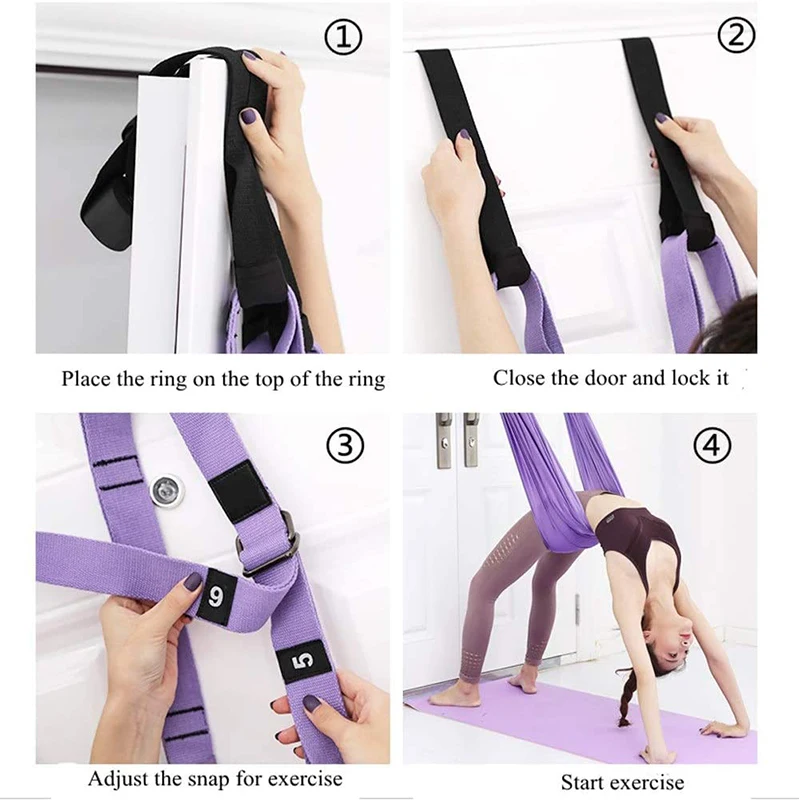 Waist Back Leg Stretch Strap Yoga Fitness Band Stretching Assist Trainer Stretcher Bend Split Inversion | Спорт и развлечения