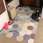 Коврик в скандинавском стиле, из ПВХ, шелковая петля, кухонный коврик, коврик для ванной, легко режется, домашний Придверный коврик, Нескользящие, индивидуальные моющиеся коврики