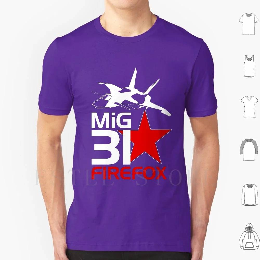 Футболка Mig31 Firefox Мужская хлопковая футболка 6xl клинt Eastwood Jet Fighter Классическая