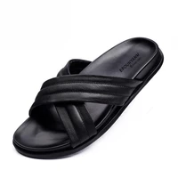 summer sandals designer slippers mens genuine leather roman cowhide platform sandals men slippers flip flops outdoor sandals men