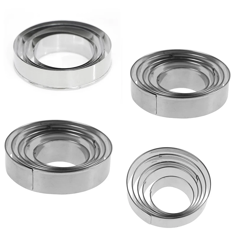 5 шт./компл. круглое печенье резак из нержавеющей стали Форма для торта Звезда