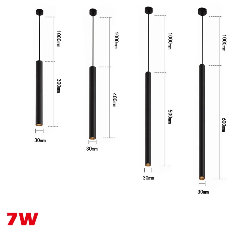 Nordic Long Tube Dimmable 7W 12W Pendant Lights Hanging Kitchen Light Length Adjustable Home Dining Room Lighting |