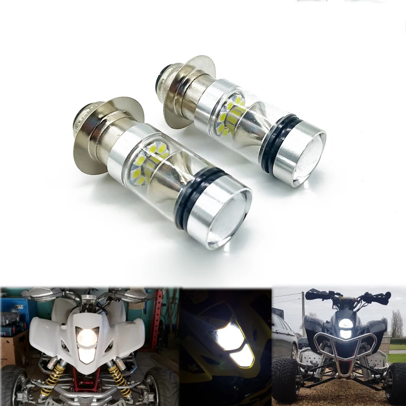 03 08 LTZ400 100W 6000K 1100LM H6 светодиодный головной светильник Светильник Белый ATV для Suzuki