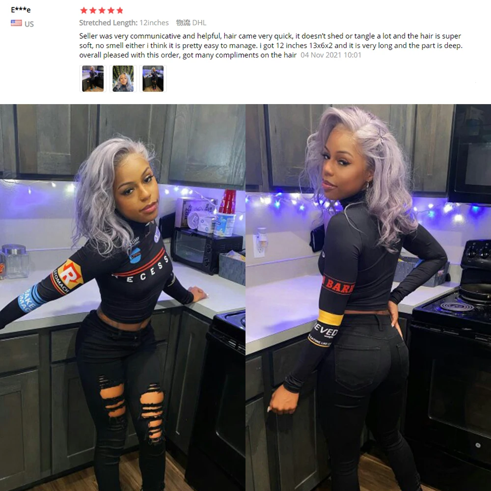 Парик из серых человеческих волос блонд 613 дюймов Hd парик на сетке спереди