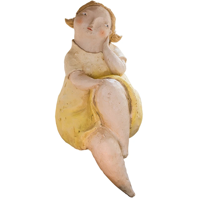 Фигурки для творческих поделок с милой девочкой из смолы фигурка феи садовая