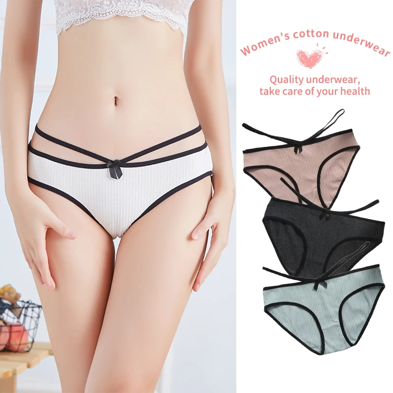 

Sexy Seamless Sports Panty Female T-back Solid Soft G-string Thong For Woman Underwear Ice Silk 3 Pcs