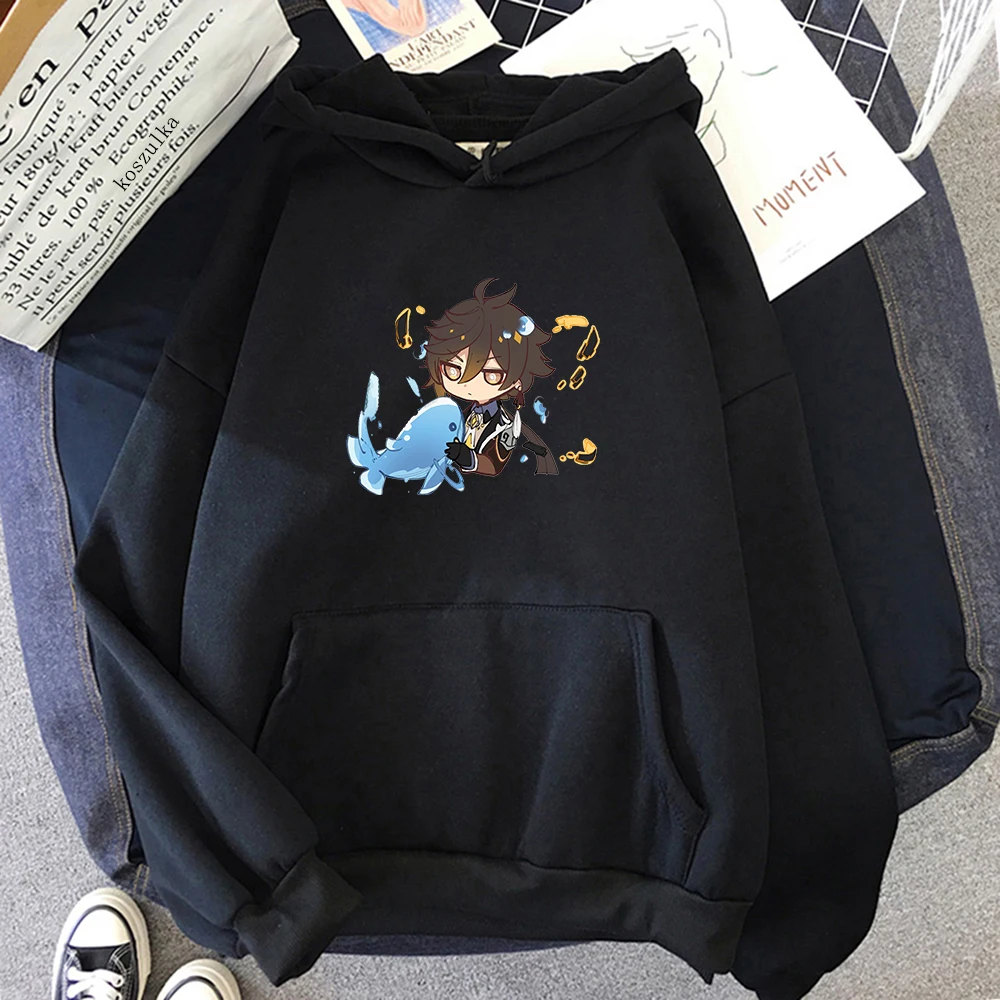 

Hot Anime Zhongli Hoodie Women Manga Harajuku hip hop Genshin impact Hoodies Women's Casual Sweatshirts Pullovers Genshin Hoody
