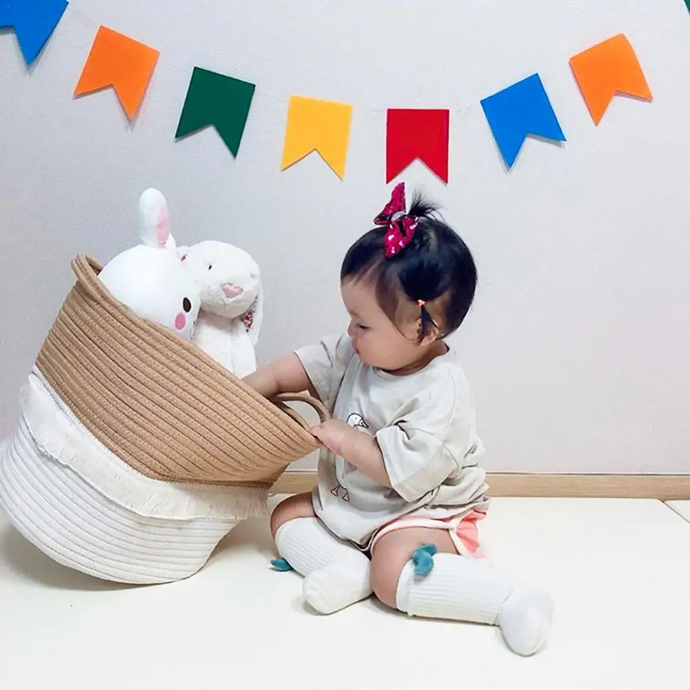 Тканые корзины для хранения Контейнер вещей красивый декор детской игрушки