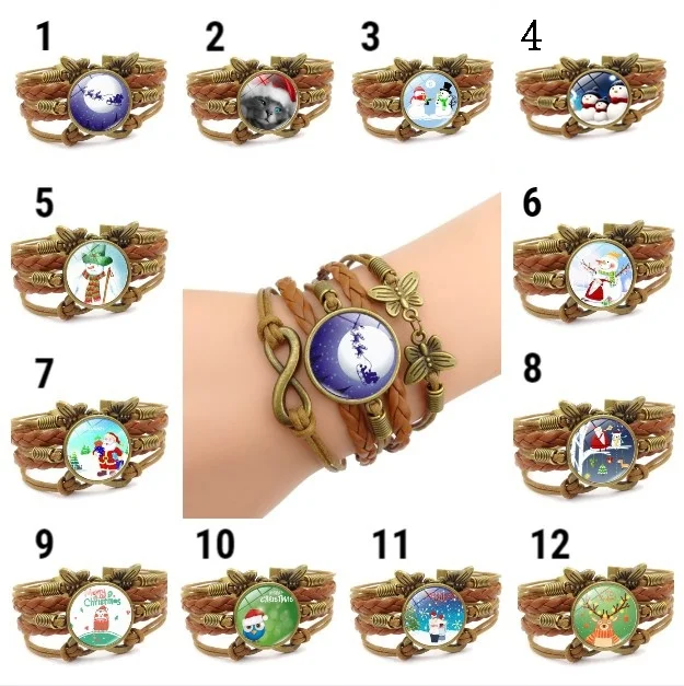 Новые горячие продукты PU Дети Рождественские подарки кожаный браслет время