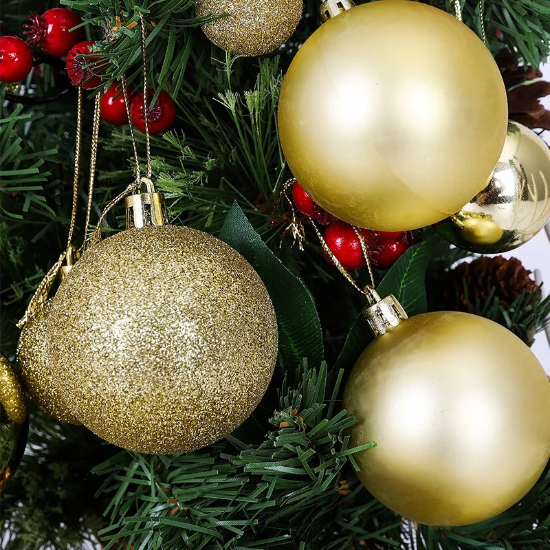 Bolas de Navidad para decoraci&oacute;n del hogar, adornos colgantes de purpurina para &aacute;rbol de Navidad, fiesta, A&ntilde;o Nuevo, 100 piezas, 2022-2