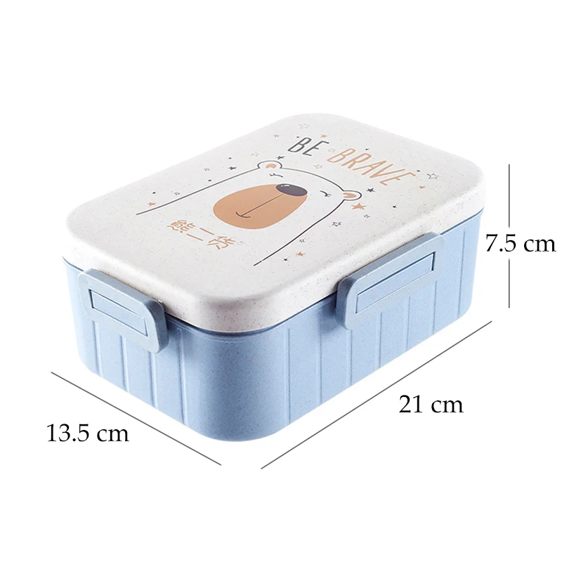 MeyJig Cute Cartoon Lunch Box Microwave Bento Dinnerware Food Container Storage for Children Kids School Office Portable | Дом и сад