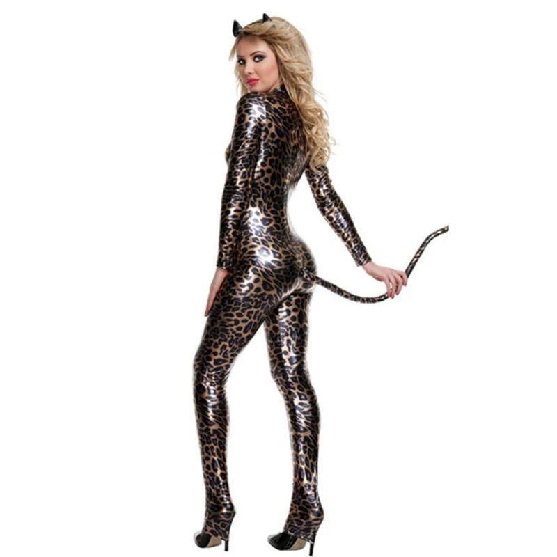 

Halloween Leopard Wild Cat Cosplay Costume For Women Sexy Party Adult Catsuit Nightclub Jumpsuit Anime Masquerade Fantasia Gift