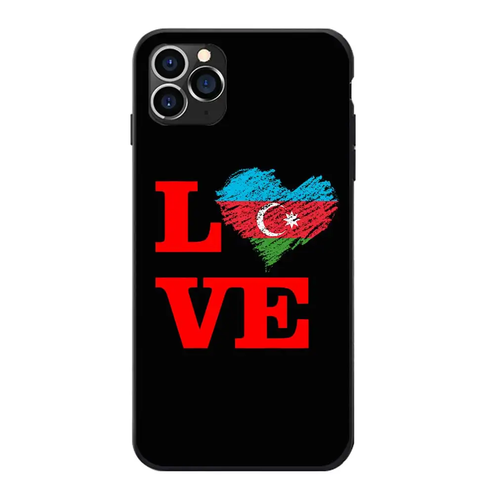 Мягкие ТПУ чехлы для телефонов iPhone 5 6 7 8 S XR X Plus 11 12 Mini Pro Max SE 2020 герб Азербайджана |