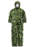 outdoor ghillie suit 3d leafy light breathable camouflage clothes jungle suit cs training leaves clothing pants hooded jacket