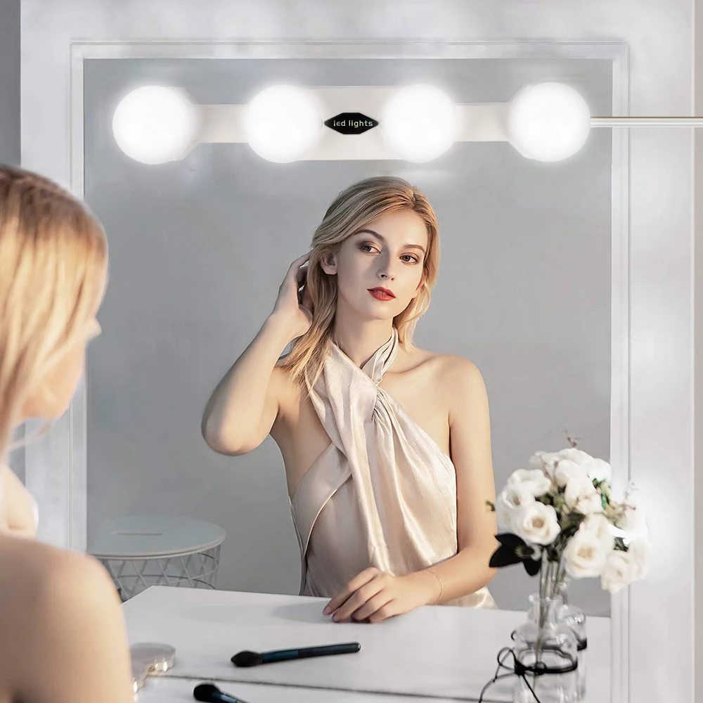 Светильник для зеркала в шкафу макияжа 4 светодиодный лампы|Подсветка туалетного