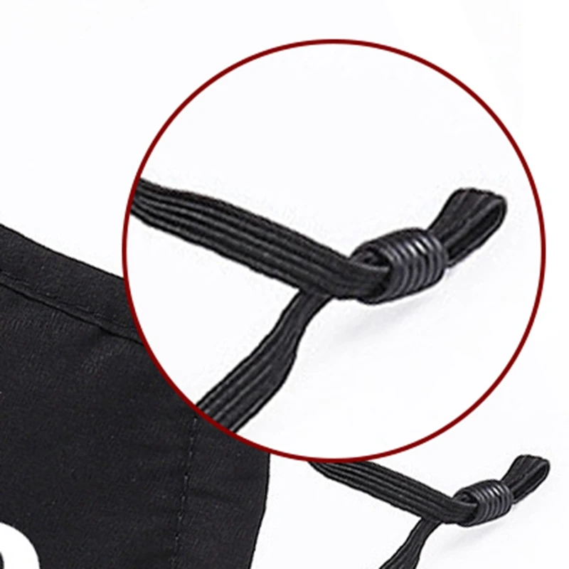 

6pcs Print LOGO Cotton Adjustable Size Face Masks Pocket With Dust Filter PM2.5 Face Mask Mouth Cover Unisex Customizable