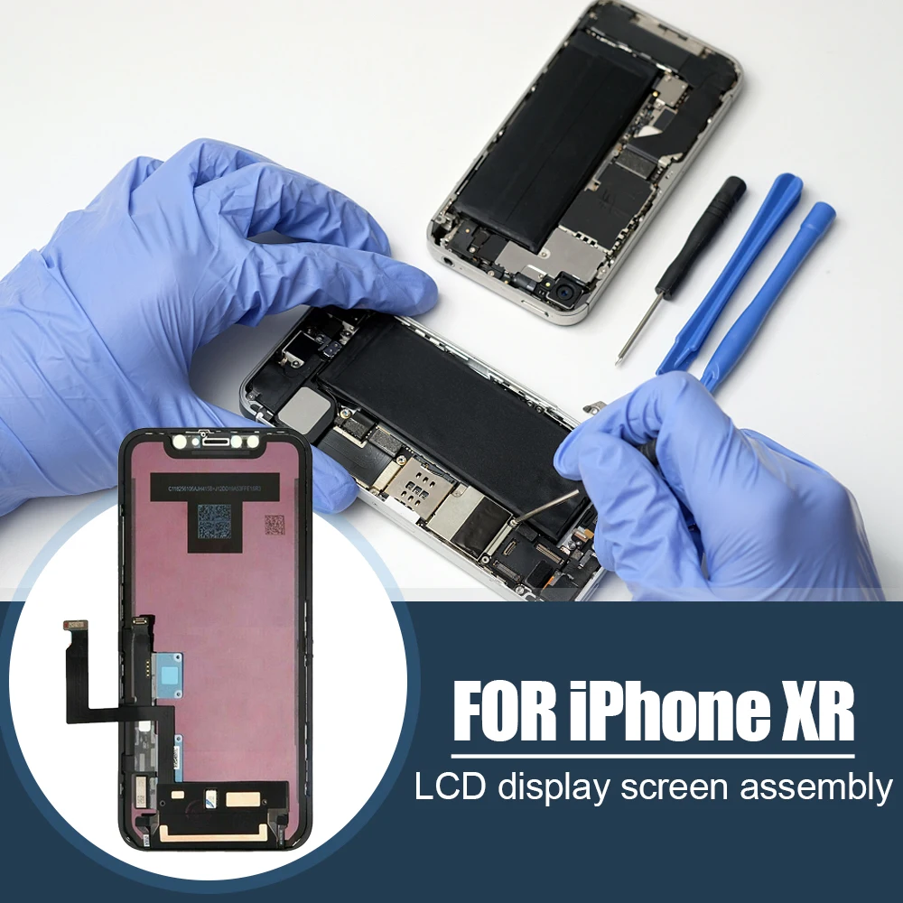 

LCD Display Touch Screen Digitizer Assembly With Repair Tools Screen Digitizer Frame Replacement For IPhone XR Protector