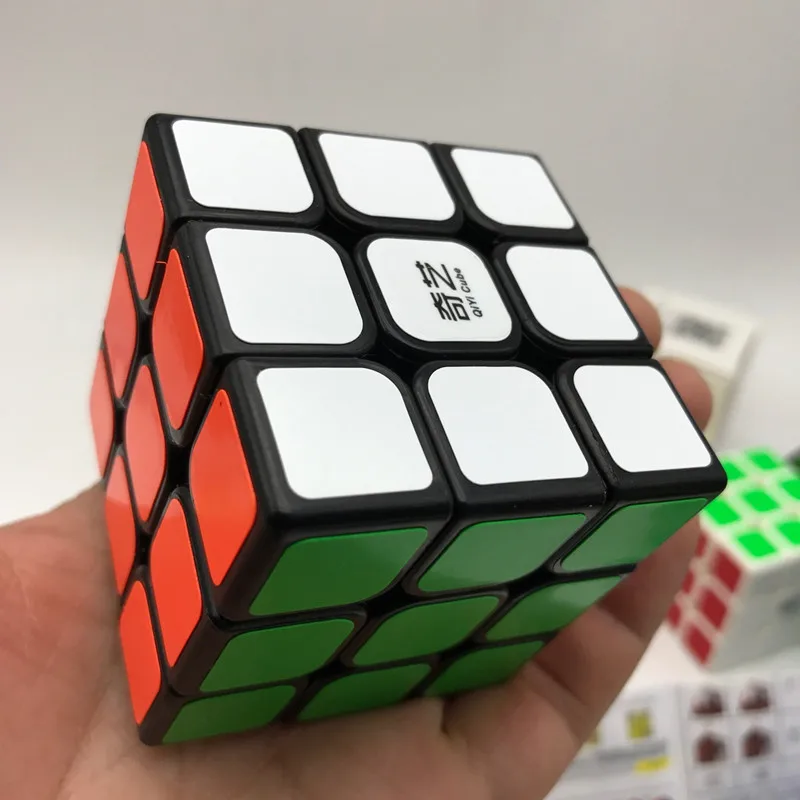 Qiyi 3x3x3 три слоя магический нео куб профессиональный конкурс скорость Cubo магические наклейки Пазлы куб игрушки для детей