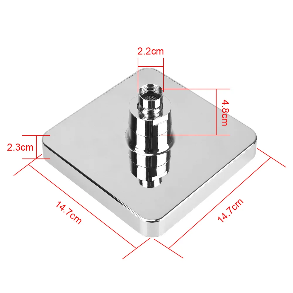 Светодиодсветодиодный насадка для душа квадратная фиксированная с постепенным