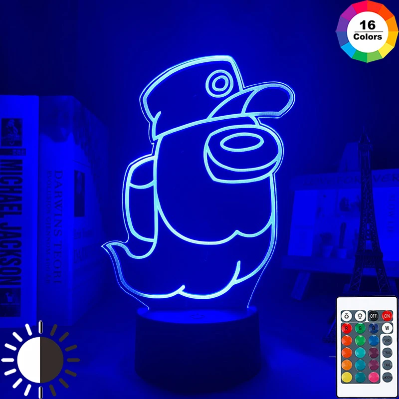 

Acrylic 3d Led Night Light Lamp Game Among Us Light for Room Decoration Cool Gift Among Us Ghost Lamp Dropshipping anime decor