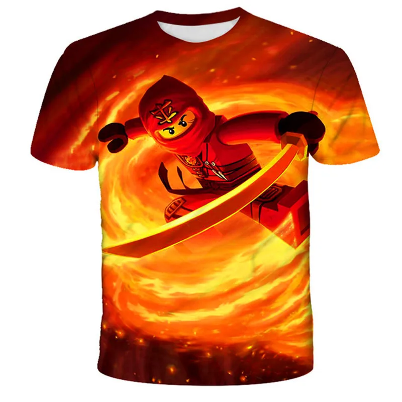 

Summer Ninja Children 3D Baby Tops 4-14Y Youth Fashion Print Cartoon Kids T-Shirts Ninjago Cartoon Casual Short-Sleeved Tops