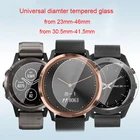 Универсальное закаленное стекло для Fossil, для Samsung Huawei Garmin, для LG, MOTO, для смарт-часов Xiaomi, круглая пленка 30,5-41,5 мм