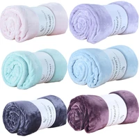 fluffy flannel solid color cozy soft photo posing baby blanket kids quiltcrib bed spread pet blanket airplane blanket