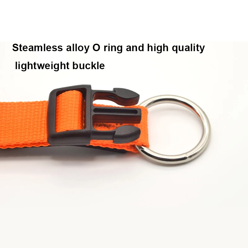 Ошейники для собак с магнитным проводом нейлоновые оранжевые светоотражающие