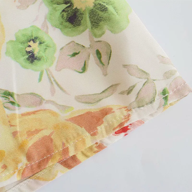 

Vogue Sweet Women V Neck Bow Lace Dress Tide Spring-autumn Fashion Ladies Chinese Style Dress Female Flower Print Mini Dress