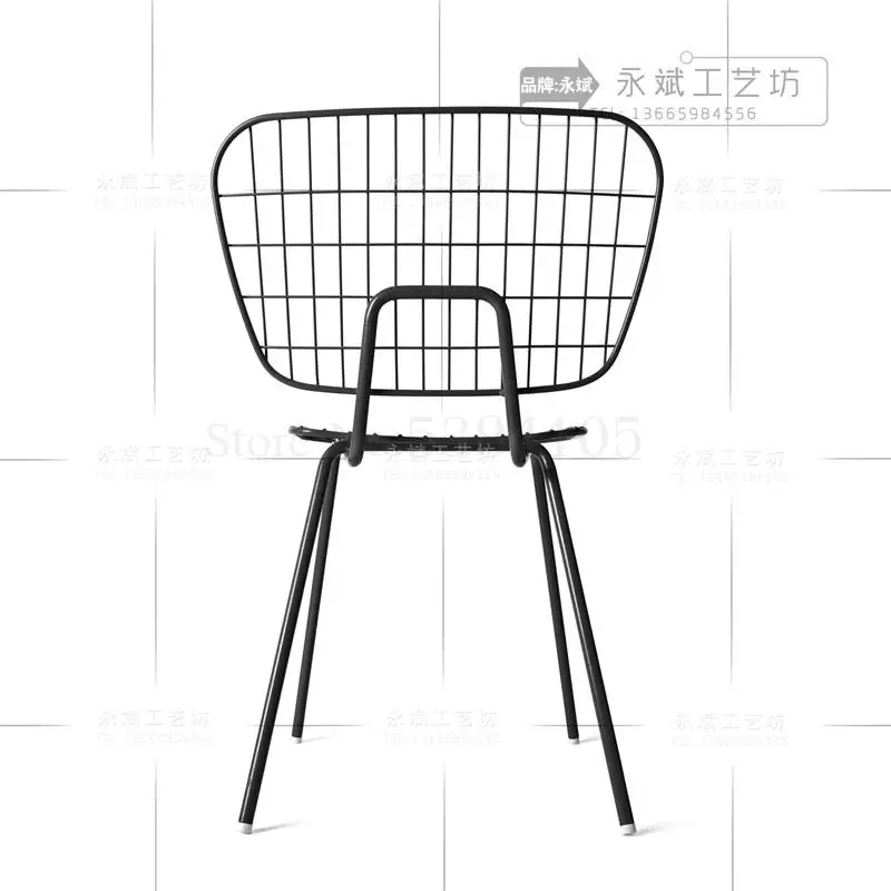 Nordic полые провода стул современные минималистский креативный металлический из