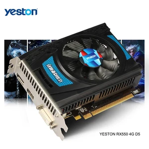 Yeston Radeon RX 550 GPU 4 ГБ GDDR5 128bit игровой настольный компьютер ПК видео видеографики карты Поддержка DVI-DHDMI-совместимыйDP