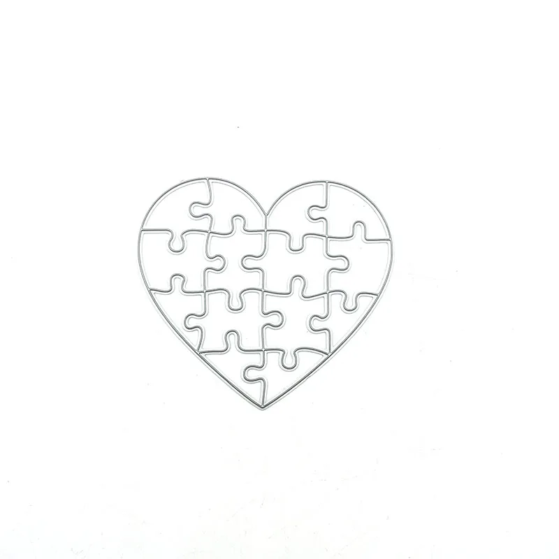 

Julyarts Love Puzzles Die Cut Dies DIY Craft Heart Dies Decor Greeting Card Metal Cutting Dies Stencil DIY Scrapbook Paper Photo