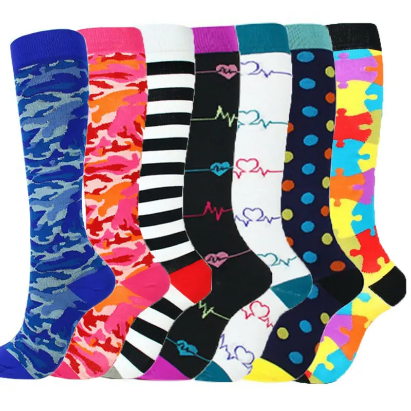 Носки для бега мужчин и женщин Спортивные Компрессионные носки Happy tube