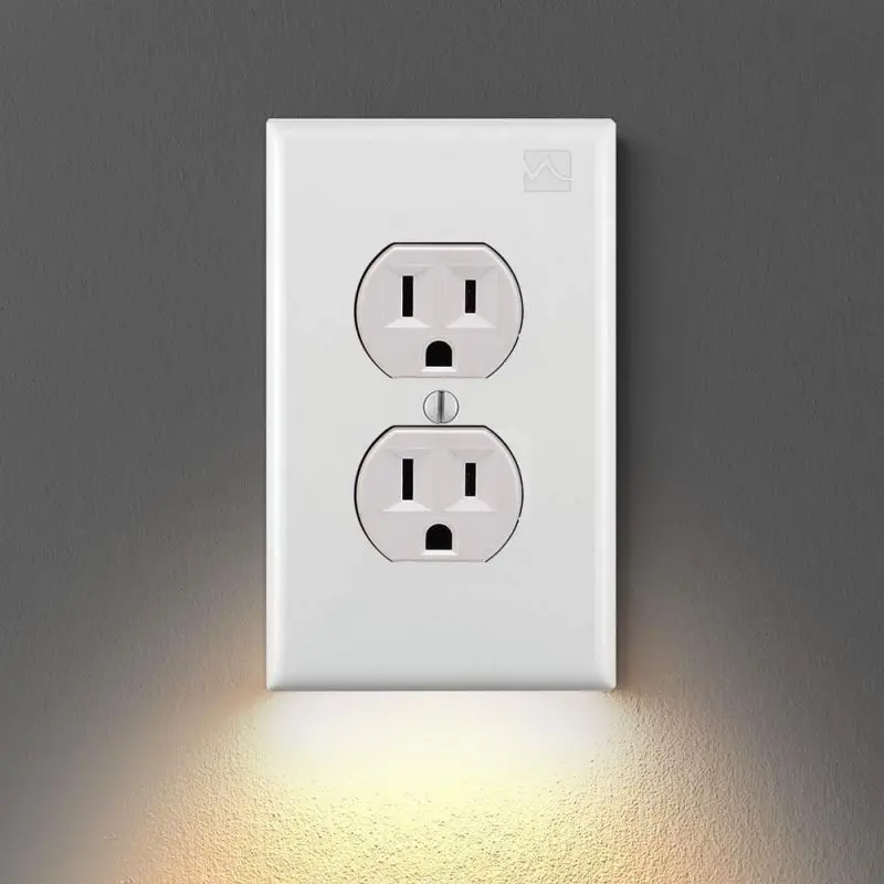 

VIP Listing Outlet Wall Plate With LED Night Lights No Batteries or Wires Vinyl Sticker House Decal Bedroom Living-Room Switch