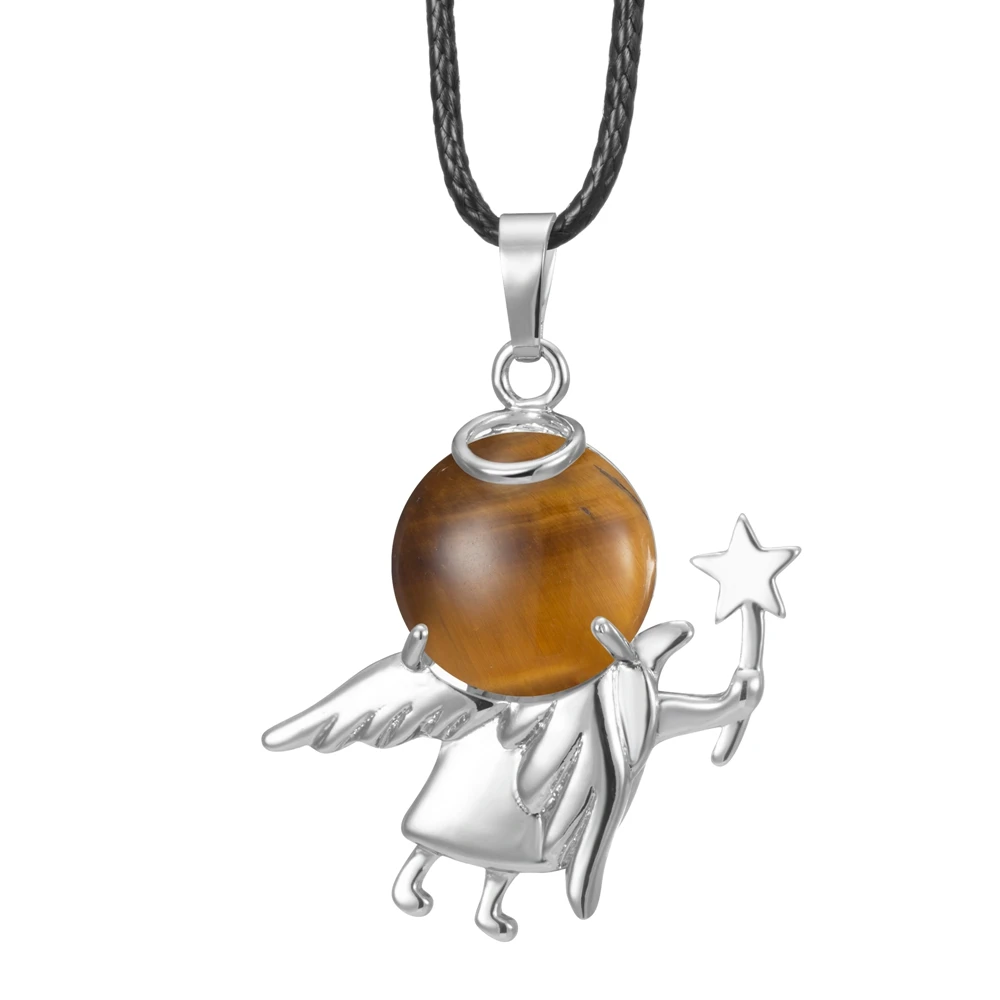 Подвеска из натурального камня с подвеской в виде сказочного духа тренды