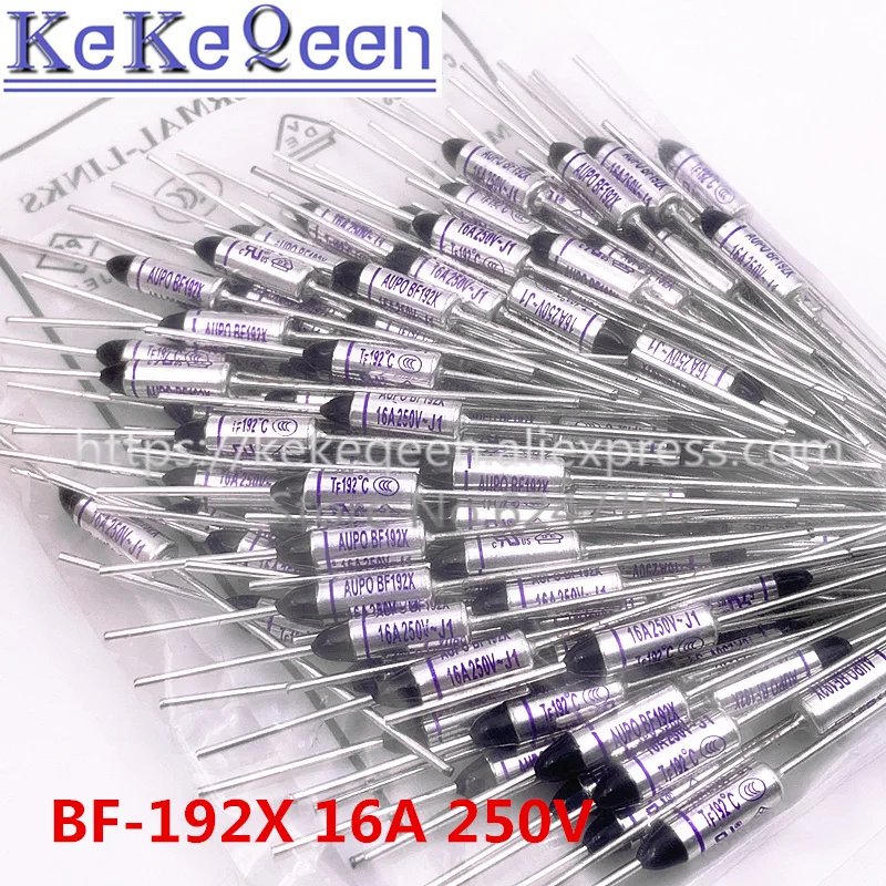 Fusível de Temperatura Bf192 Bf155 Fusível Original Autêntico de Temperatura Bf192x Bf73-bf257 Graus tf 100 Magnec 16a 192 v Ry192 com 250 Peças