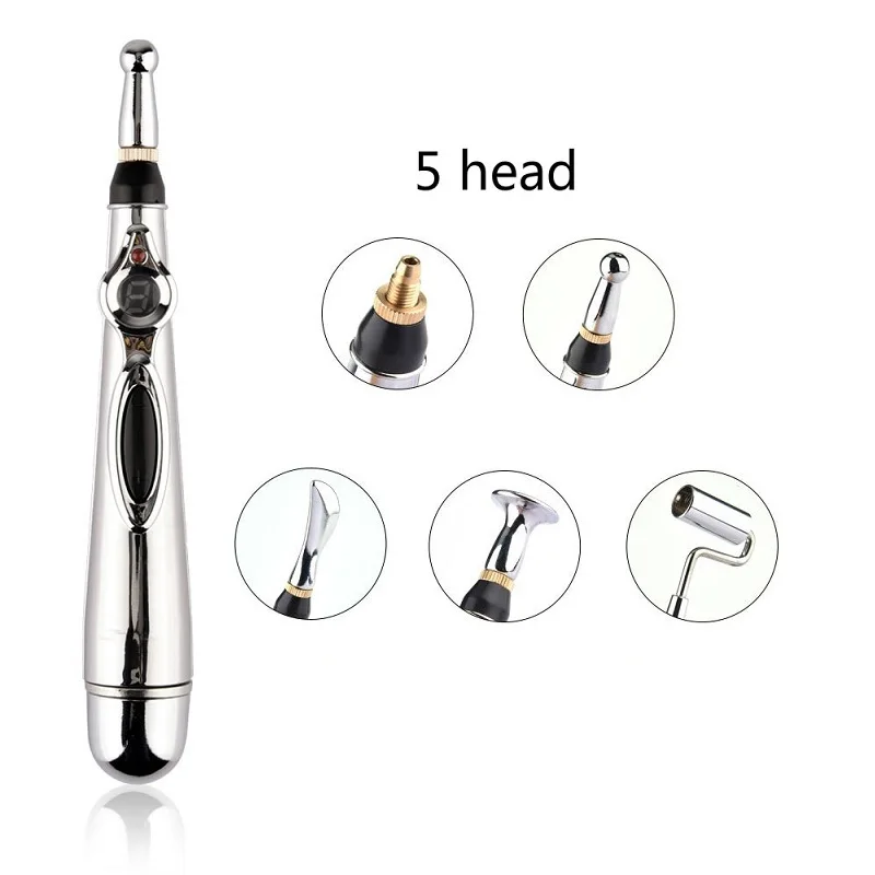 Электронная акупунктурная ручка 9 передач 5 головок лазерная энергия средство