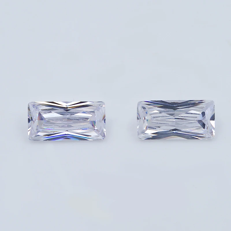 50Pcs 3x7~6x12mm Rectangle Shape 5A+ White Color CZ Stone Synthetic Gems Brilliant Cut Cubic Zirconia For ring | Украшения и