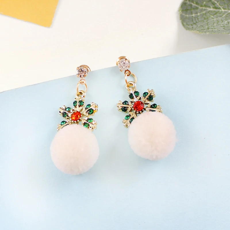 Новинка модные рождественские серьги GDHY в виде снежинок Санта-Клауса носков для