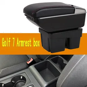 for golf 7 armrest box central store content box with cup holder ashtray usb golf 7 armrests box free global shipping