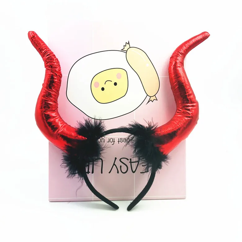 Maleficent Дьявол Рог ободок с рогом повязка для волос вечерние сувениры Хэллоуин