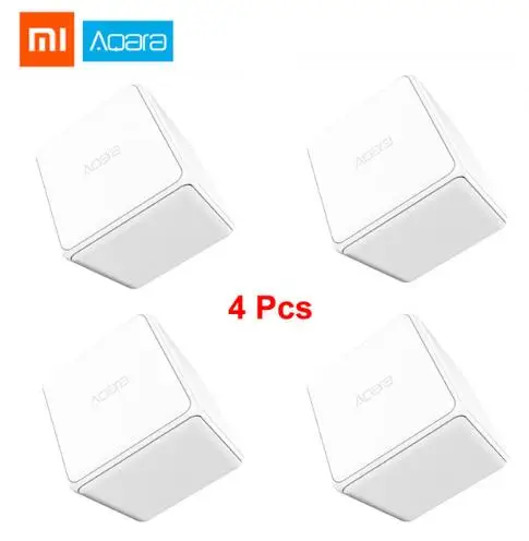 Xiaomi mi Aqara Magic Cube контроллер Zigbee версия управляется шестью мерами для умного дома устройство работает с mi jia Home app - Цвет: 4pcs Magic Cube